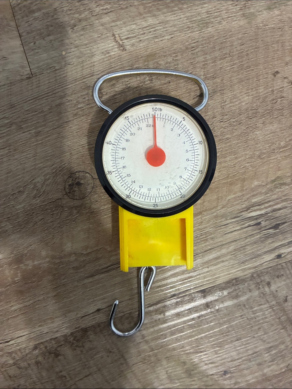 Yellow Hanging Dial Scale with Red Indicator